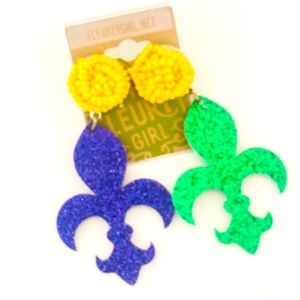 New, Mardi Gras Earrings